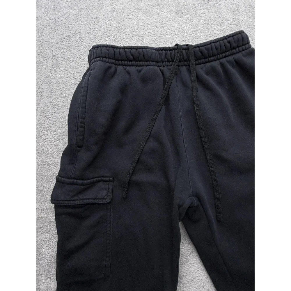 Nike Pants Mens Medium Black Jogger Fleece Cargo Elastic Waist CD3129-010 - Picture 4 of 16